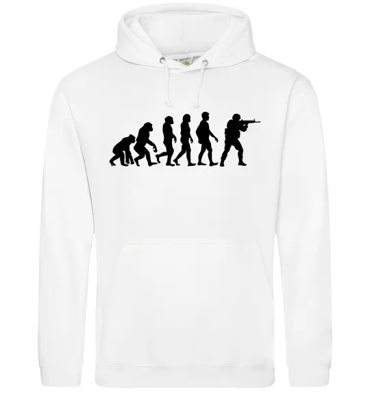 Женская толстовка (худи) Counter Strike gamer evolution Белый фото