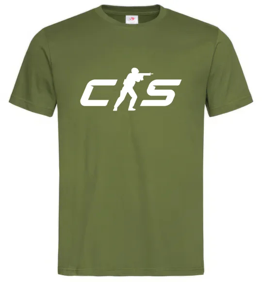 Мужская футболка CS Оливковый фото