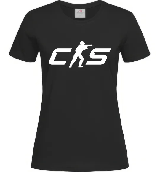 Женская футболка CS Черный фото
