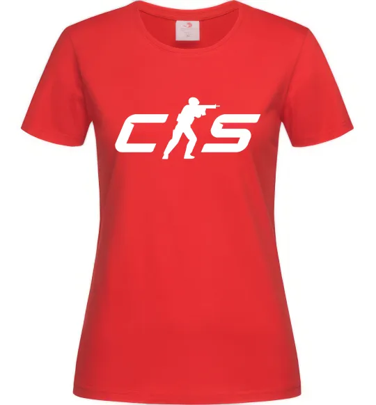 Женская футболка CS Красный фото
