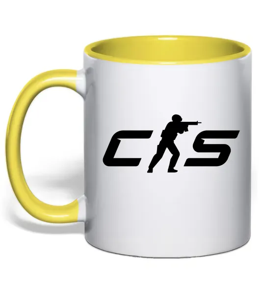 Чашка с цветной ручкой CS Лимонный фото