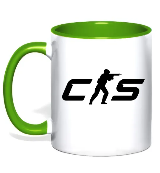 Чашка с цветной ручкой CS Лаймовый фото