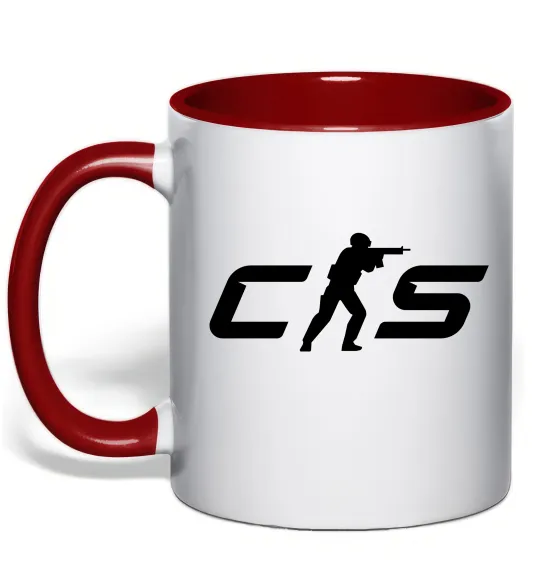 Чашка с цветной ручкой CS Красный фото