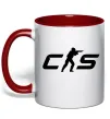 Чашка с цветной ручкой CS Красный фото