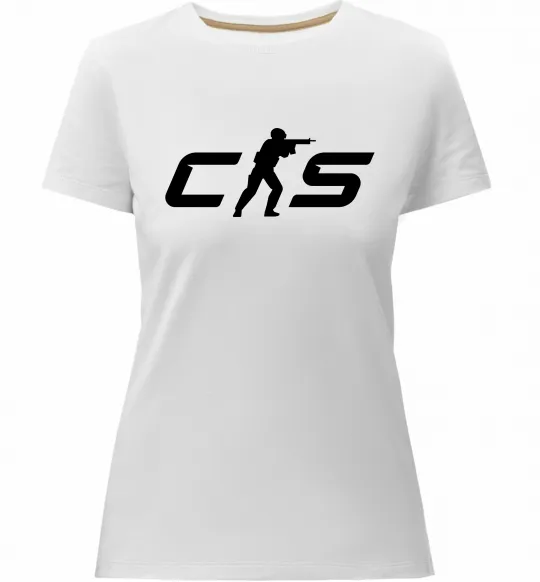 Женская премиум футболка CS Белый фото