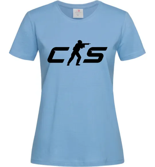 Женская футболка CS Голубой фото