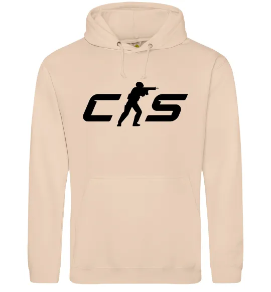 Мужская толстовка (худи) CS Песочный фото