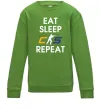 Детский Свитшот Eat sleep CS repeat Лаймовый фото