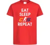 Детская футболка Eat sleep CS repeat Красный Детская футболка Eat sleep CS repeat Красный фото