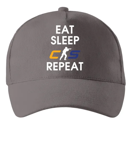 Кепка Eat sleep CS repeat Серый фото