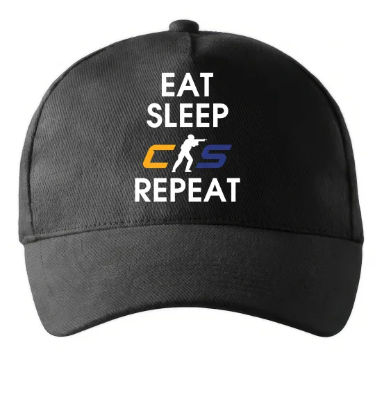 Кепка Eat sleep CS repeat Черный фото