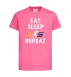 Детская футболка Eat sleep CS repeat Ярко-розовый фото