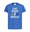 Детская футболка Eat sleep CS repeat Ярко-синий фото