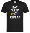 Мужская футболка Eat sleep CS repeat Черный Мужская футболка Eat sleep CS repeat Черный фото