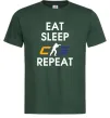 Мужская футболка Eat sleep CS repeat Темно-зеленый Мужская футболка Eat sleep CS repeat Темно-зеленый фото