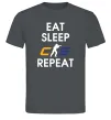 Мужская футболка Eat sleep CS repeat Графит Мужская футболка Eat sleep CS repeat Графит фото