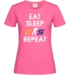 Женская футболка Eat sleep CS repeat Ярко-розовый фото