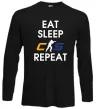 Лонгслив Eat sleep CS repeat Черный фото