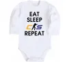 Детский боди Eat sleep CS repeat Белый фото