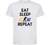 Детская футболка Eat sleep CS repeat Белый Детская футболка Eat sleep CS repeat Белый фото