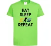 Детская футболка Eat sleep CS repeat Лаймовый Детская футболка Eat sleep CS repeat Лаймовый фото