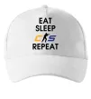 Кепка Eat sleep CS repeat Белый фото