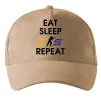 Кепка Eat sleep CS repeat Песочный фото