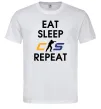Мужская футболка Eat sleep CS repeat Белый Мужская футболка Eat sleep CS repeat Белый фото