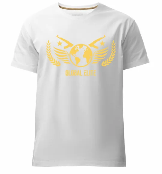 Мужская премиум футболка Global elite Белый фото