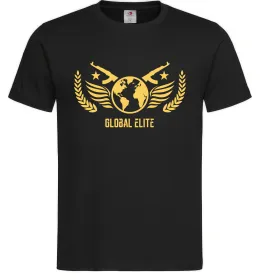 Чоловіча футболка Global elite Чорний фото