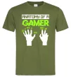 Мужская футболка Anatomy of gamer Оливковый фото