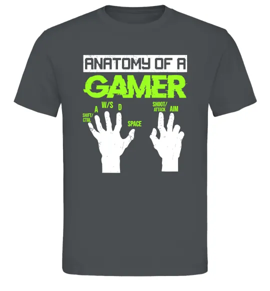 Мужская футболка Anatomy of gamer Графит фото
