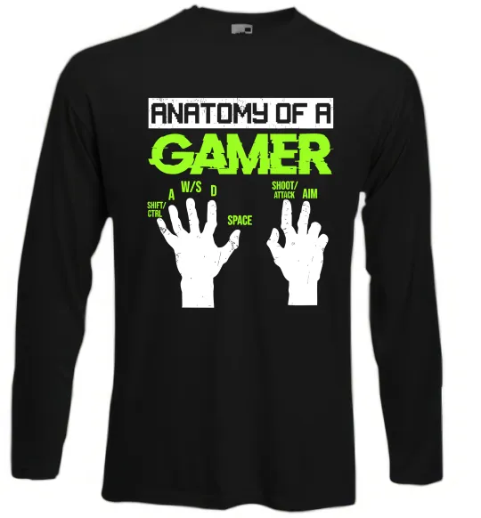 Лонгслив Anatomy of gamer Черный фото