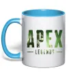 Чашка з кольоровою ручкою Apex legends Блакитний Чашка з кольоровою ручкою Apex legends Блакитний фото