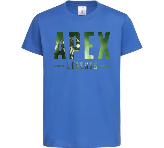 Дитяча футболка Apex legends Яскраво-синій фото