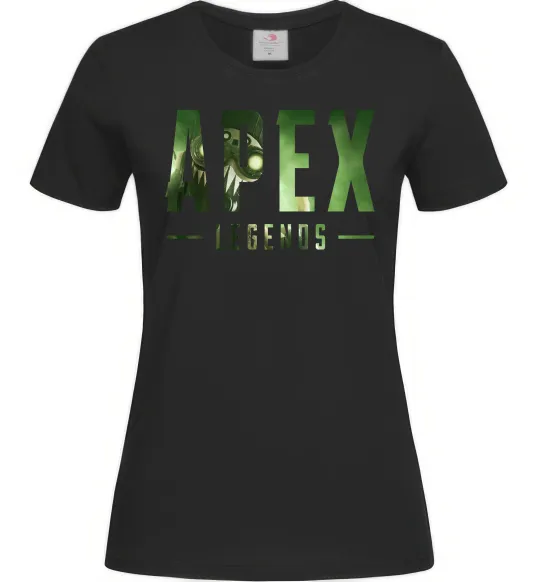 Жіноча футболка Apex legends Чорний фото