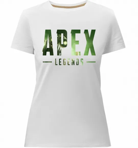 Жіноча преміум футболка Apex legends Білий фото