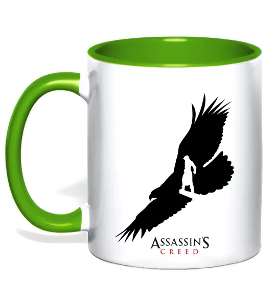 Чашка с цветной ручкой Assassins Creed Лаймовый фото