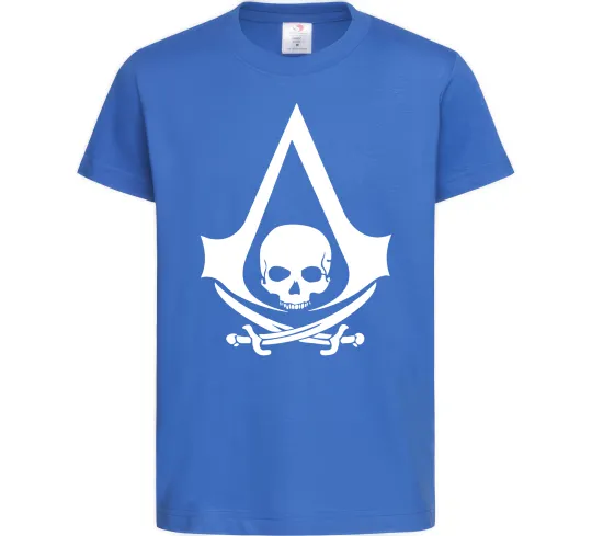 Дитяча футболка Assassins Creed Black flag Яскраво-синій фото