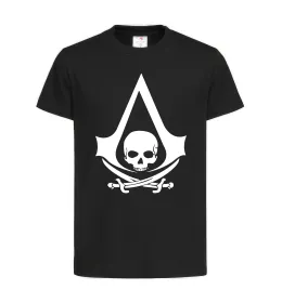 Дитяча футболка Assassins Creed Black flag Чорний фото