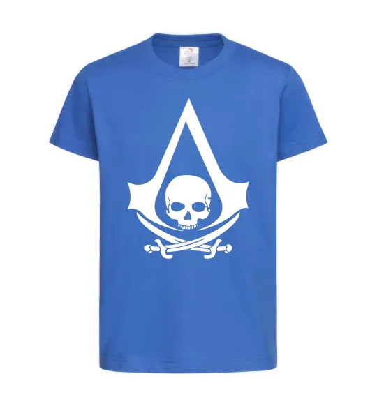 Детская футболка Assassins Creed Black flag Ярко-синий фото