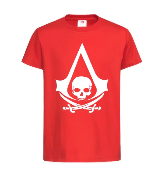 Детская футболка Assassins Creed Black flag Красный фото