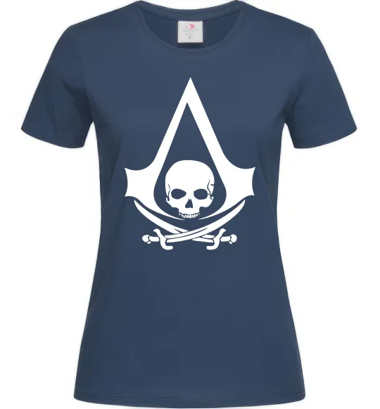 Женская футболка Assassins Creed Black flag Темно-синий фото