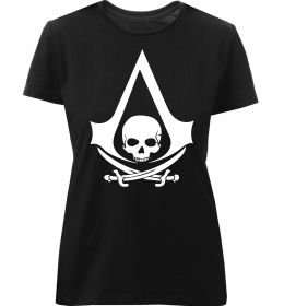 Жіноча преміум футболка Assassins Creed Black flag Жіноча преміум футболка Assassins Creed Black flag