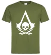 Мужская футболка Assassins Creed Black flag Оливковый фото