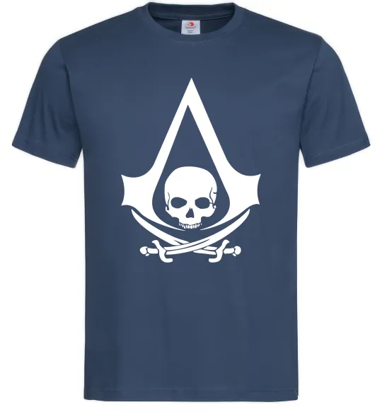 Мужская футболка Assassins Creed Black flag Темно-синий фото