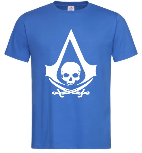 Мужская футболка Assassins Creed Black flag Ярко-синий фото
