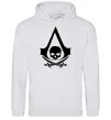 Чоловіча толстовка (худі) Assassins Creed Black flag Сірий меланж фото