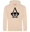 Женская толстовка (худи) Assassins Creed Black flag Песочный Женская толстовка (худи) Assassins Creed Black flag Песочный фото