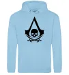 Женская толстовка (худи) Assassins Creed Black flag Голубой Женская толстовка (худи) Assassins Creed Black flag Голубой фото